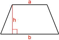 área de um trapézio usando 2 bases e altura